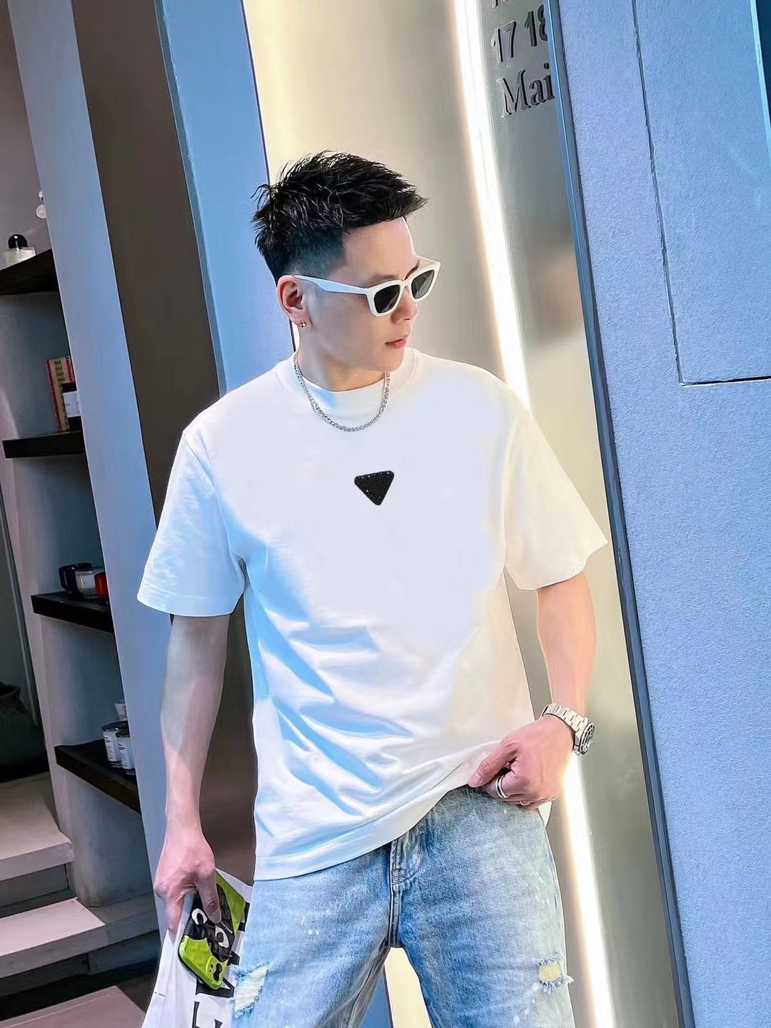 PRADA 프라다 반팔티 40100661